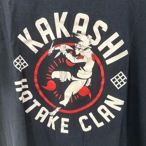 EUC Naruto Kakashi Graphic Screen Tee Short Sleeve T- Shirt Size S Small